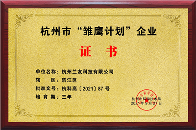杭州市“雏鹰计划”证书